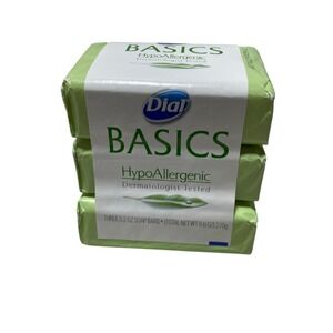 Dial Basics Hypo Allergenic Set of 3 Bars 3.2 oz Each New Sealed